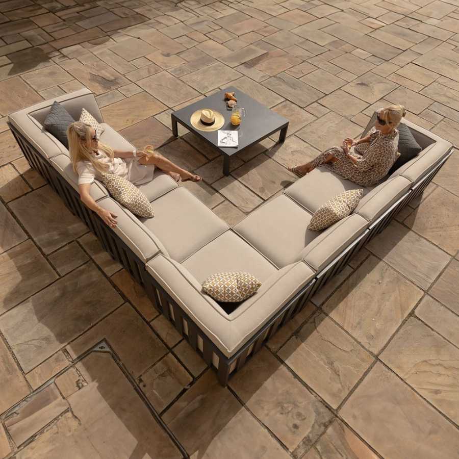 Maze Ibiza 7 Seater Outdoor Corner Sofa Set 7 seat Garden Sofa With Table